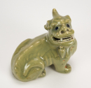Qing - A Celadon Glazed Beast And Malachite Glazed Lion (2 Pcs) - 6