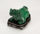 A Malachite Carved �Dragon Turtle� with Woodstand - 3