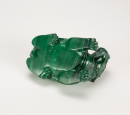 A Malachite Carved �Dragon Turtle� with Woodstand - 6