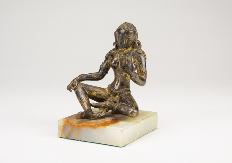 A Bronze Lacquer - Gold Seat Buddha