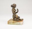 A Bronze Lacquer - Gold Seat Buddha - 3