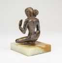 A Bronze Lacquer - Gold Seat Buddha - 5