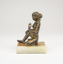 A Bronze Lacquer - Gold Seat Buddha - 6