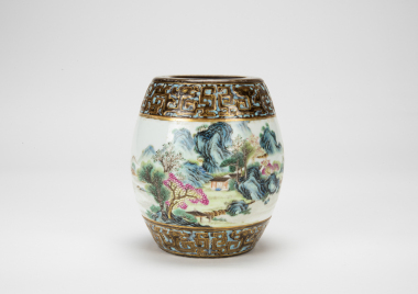 Qing-A Famille-Glazed �Landscrpe� Vase