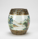 Qing-A Famille-Glazed �Landscrpe� Vase - 2