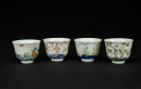 A Set Of Twelve Wucai Flowers Cups - 6