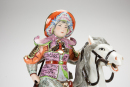 Mid 20 Century-A Famille-Glazed Mulan Riding Horse - 5