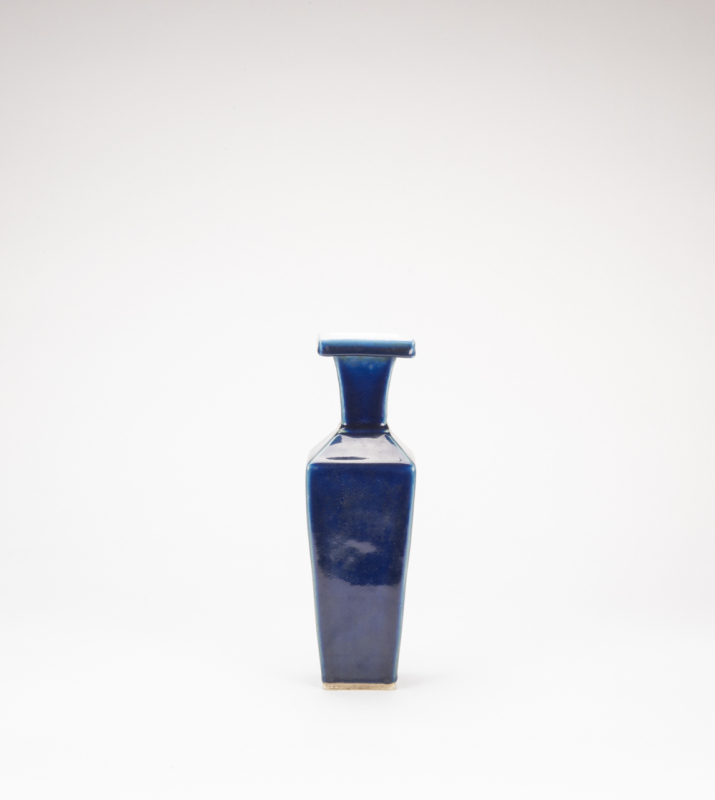 Repblic-A Blue Glazed Square Shape Vase