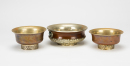 Rebublic-A Group Of Three Sliver Brown Glazed Buddhist Bowls - 3