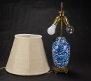 Qing-A Blue And White Cover Vase Lamp - 5