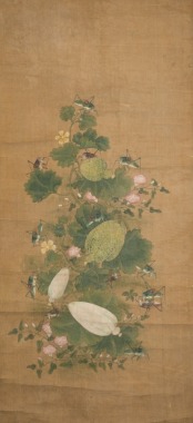 Qing-AnonymousInk And Color On Silk, Hanging Scroll