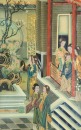 Late Qing/Republic-A Three Hanging Wood Frame Glass Painting (Hong Lou Meng) - 5