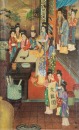 Late Qing/Republic-A Three Hanging Wood Frame Glass Painting (Hong Lou Meng) - 6