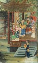 Late Qing/Republic-A Three Hanging Wood Frame Glass Painting (Hong Lou Meng) - 7