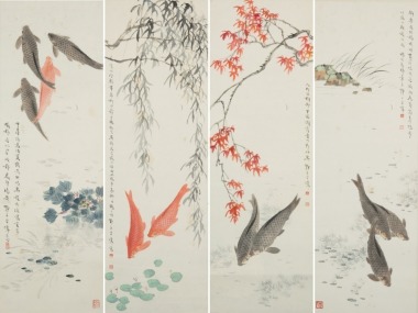 Wang Shizi (1885-1950) Four Painting