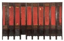 Qing - A Hardwood Carved’ Eight Immortals,Fu,Shou,’ Insert With Eight Painting And Calligraphy Screen - 2