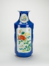 Qing - DaoguangA Blue Ground Famille - Glazed ‘Figures,Flowers’ Vase - 3