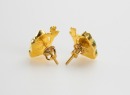 Republic - A Pair Of Jadeite Gold Earing - 3