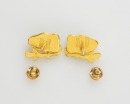 Republic - A Pair Of Jadeite Gold Earing - 5