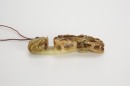 Qing - A Yellowish Grey White Jade Carved ‘Dragon’ Belt - Buckle