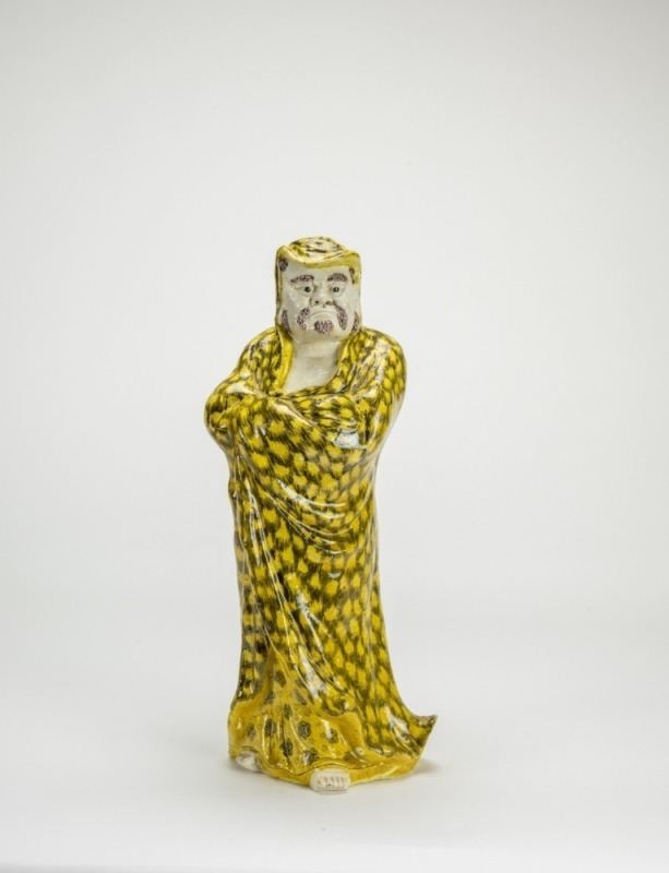 Qing - A Yellowish Glazed Procelain Damo