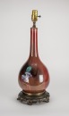 Qing - A Lang Yao Red Glazed With Famille - Rose ‘Lions’ Bottle Vase Lamp - 3