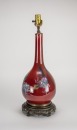 Qing - A Lang Yao Red Glazed With Famille - Rose ‘Lions’ Bottle Vase Lamp - 5