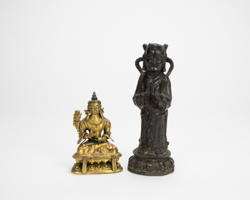 Qing - A Gilt - Bronze Figure Of Maitreya