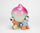 Late Qing/Republic - A Famille Glaze ‘Three Boys Lift Shou Peach’ Statue - 3