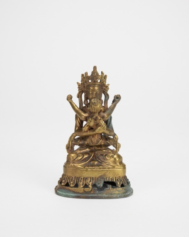 Late Qing/Republic - A Gilt - Bronze Figure Of Cakrasamvara