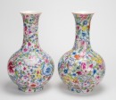 Late Qing/Republic - A Pair of Famille Glaze ‘Flowers’ Vase. - 3