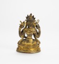 Qing - A Gilt - Bronze Figure Of Shadakshari Avalokitesvara - 3