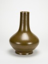 Qing Tongzhi Of Period - A Teadust - Glazed Pear - Shaped Bottle Vase - 2