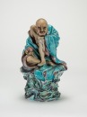 Late Qing - A Malachite Green Glazed Luohan - 2