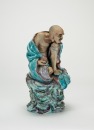 Late Qing - A Malachite Green Glazed Luohan - 3