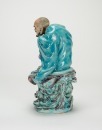 Late Qing - A Malachite Green Glazed Luohan - 6