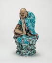 Late Qing - A Malachite Green Glazed Luohan - 7