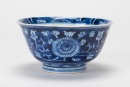 Qing Kagxi - A Blue And White Flowers Bowl. ‘Two Fishes’ Mark - 2