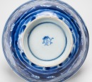 Qing Kagxi - A Blue And White Flowers Bowl. ‘Two Fishes’ Mark - 8