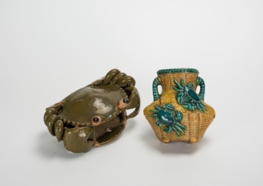 Late Qing/Republic - A Two Ceramic ‘Crabs’ Statues