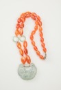 A Translucent Jadeite Pendant With Agate Beads Necklace - 2