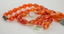 A Translucent Jadeite Pendant With Agate Beads Necklace - 6