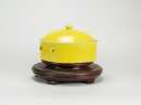 Late Qing/Republic - A Limon Yellow Glazed Cover Pot - 5