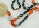 A White Jade Pendant With Agate Beads Necklace - 7