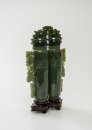 Republic - A Jasper Conjoined Vase And Cover - 2