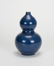 Qing - A Blue Glazed Gourd Shape Vase - 2