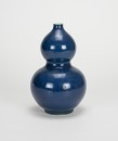 Qing - A Blue Glazed Gourd Shape Vase - 4