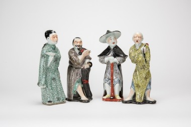 Late Qing /Republic - A Group Of Four Porcelain Statues.