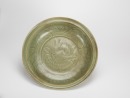 Ming - A large Longquan celadon-glazed 'Flower' dish