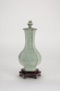 Qing - A Celadon Glazes Vase Lamp